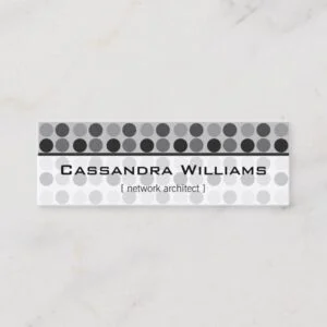 Graphite Dots Network Micro Mini Business Cards