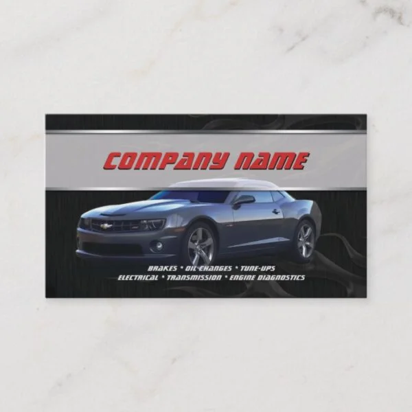 Gray Camaro Business Cards