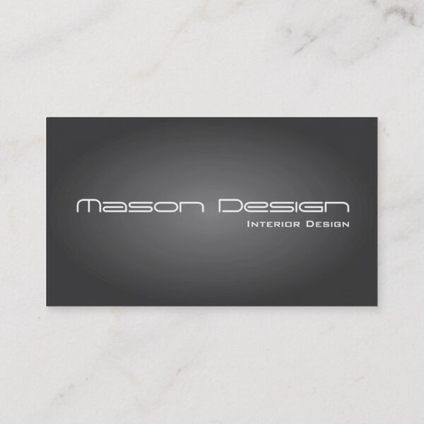 Gray Text Only Modern Minimalistic Business Card
