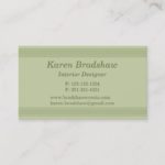 Green Celtic Knot Interior Designer Business Cards