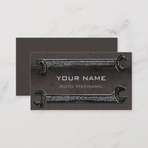 Grunge Wrenches Brown ID321 Business Card