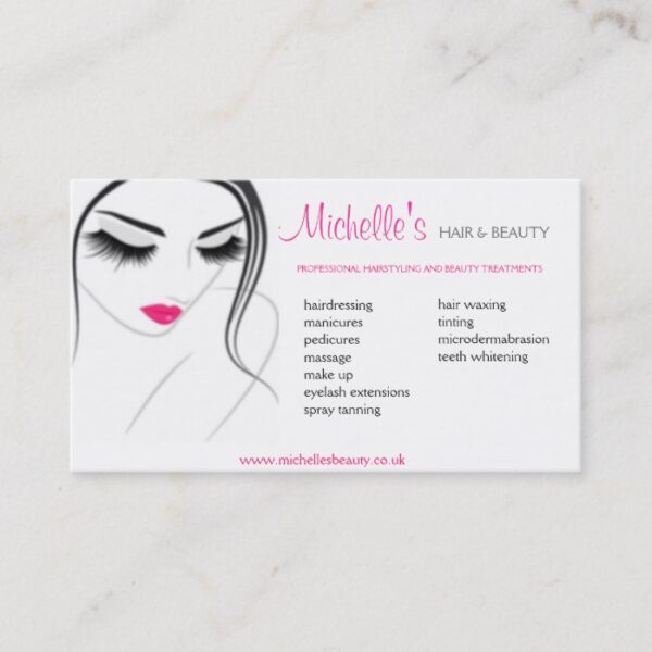 Hair & Beauty salon, business card design