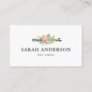 Hair Stylist Professional Logo Modern Elegant Business Card