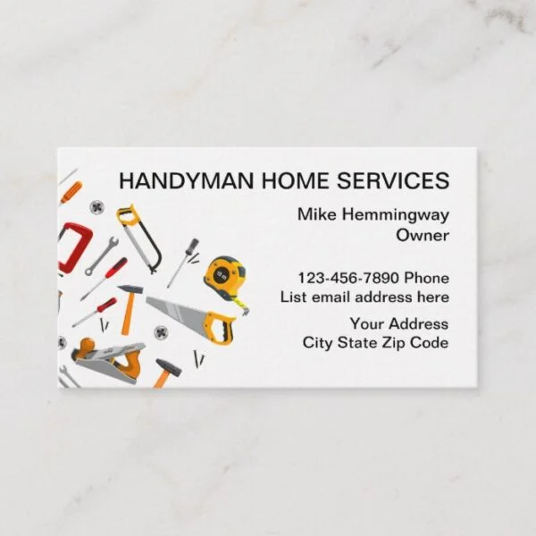 Handyman Professional Design Business Card