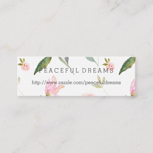 Hello Beautiful Watercolor Floral Mini Business Card