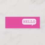 “Hello” Speech Bubble Calling Card