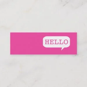 "Hello" Speech Bubble Calling Card