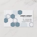 Hexagons – Blue Business Card
