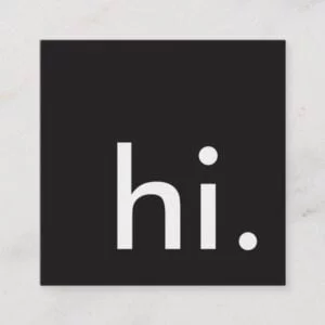 hi square square business card