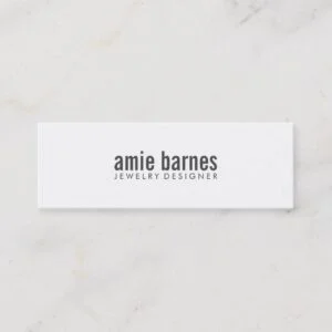 Hip Simple and Bold Black and White Mini Business Card