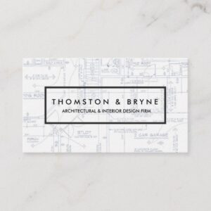 Home Construction and Architect Blueprint Business Card