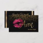 Hot Pink Lips – Avon Business Card