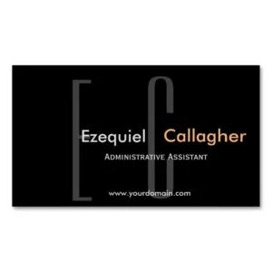 In the Dark no More. Minimalist Type Business Card Magnet