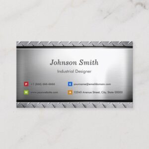 Industrial Designer - Stylish Platinum Look Business Card