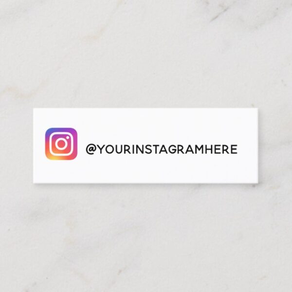 instagram social media modern trendy business card