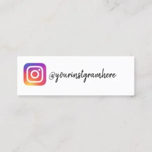 instagram social media modern trendy business card