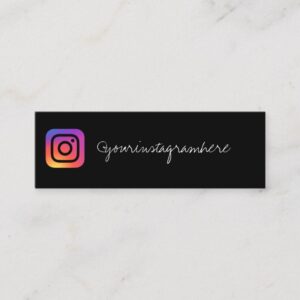 instagram social media trendy business card