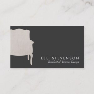 Interior Design French Chair Business Card