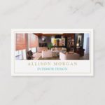 Interior Design Photo Showcase Modern Stylish Business Card