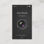 iPhone iOS Style – Camera Lens Photography Business Card