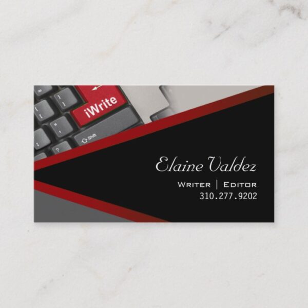 iWrite - Novelist Writer Editor Business Card