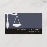 Justice Scale Attorney  at Law Business Card