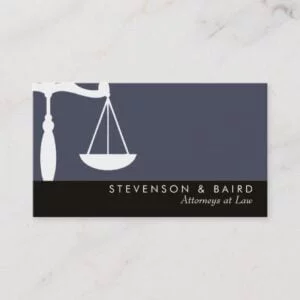 Justice Scale Attorney  at Law Business Card