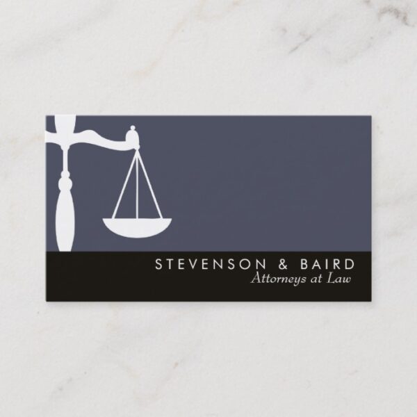 Justice Scale Attorney  at Law Groupon Business Card