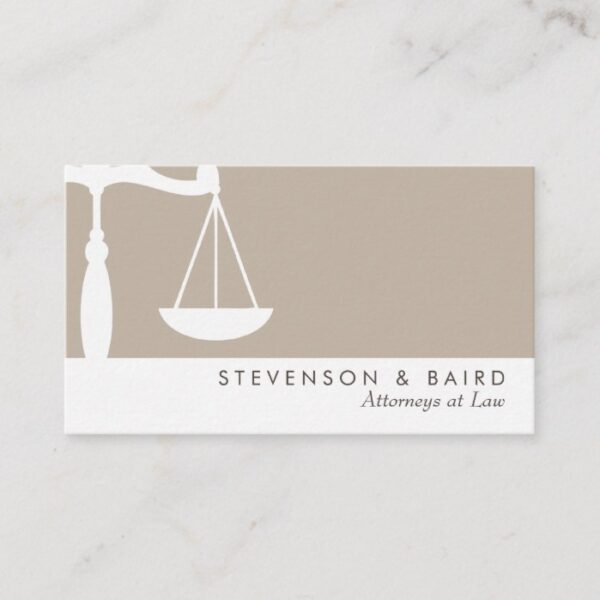 Justice Scale  Attorney Business Card