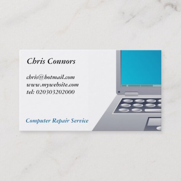 Laptop Computer Business Card