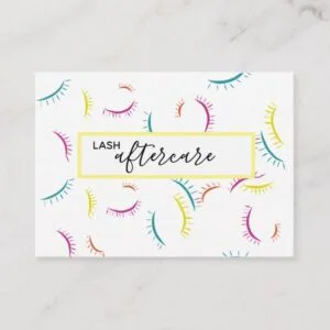 Lash Aftercare Card Color