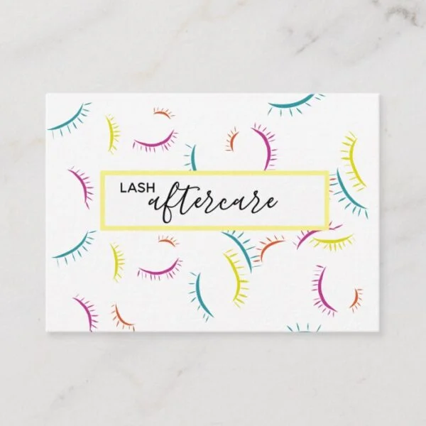 Lash Aftercare Card Color
