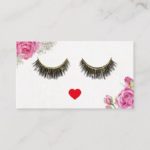 Lashes Makeup Artist Vintage Floral Beauty Salon Business Card