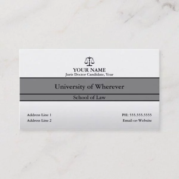 law student business card