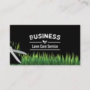 Lawn Care & Landscaping Service Professional Business Card