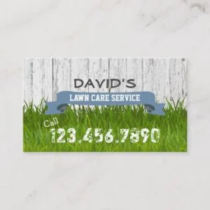 Lawn Care & Landscaping Service Professional Business Card