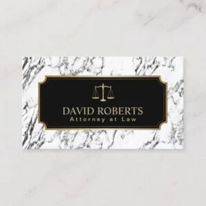 Lawyer Attorney Gold Scale Modern Marble Texture Business Card