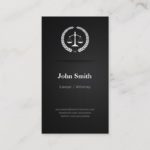Lawyer / Attorney – Professional Elegant Black Business Card