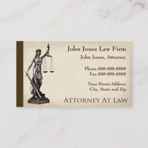 Lawyer Attorney Symbol Legal Business Card