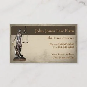 Lawyer Attorney Symbol Legal Business Card