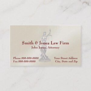 Lawyer Attorney Symbol Legal Business Card