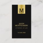 Lawyer business card design Black and gold