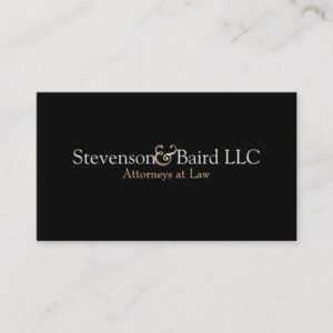 Lawyers Simple and Elegant Black Business Card