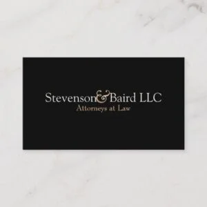 Lawyers Simple and Elegant Black Business Card
