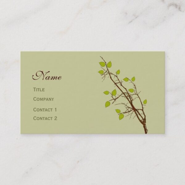 Leaves and Branches Designer Tree Landscaping Business Card