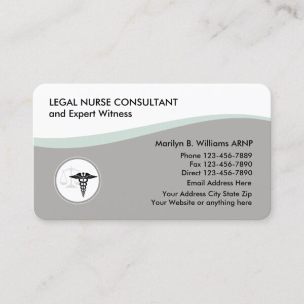 Legal Nurse Practitioner Design Business Card