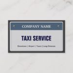 Limo & Taxi Service – Cool Licensed Plate Business Card