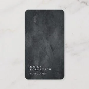Linen Simple Plain Gray Trendy Modern Minimalist Business Card