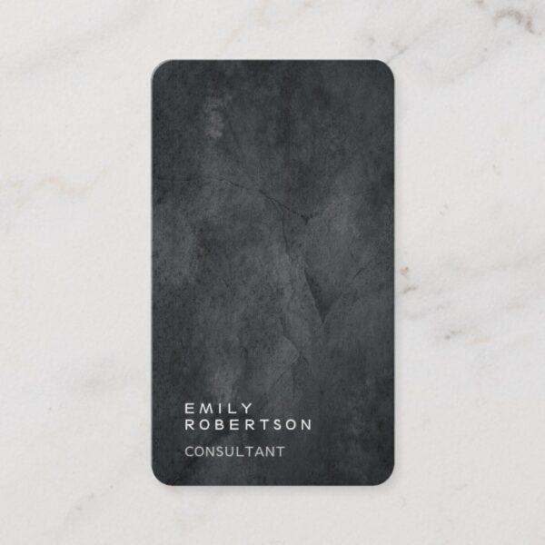 Linen Simple Plain Gray Trendy Modern Minimalist Business Card