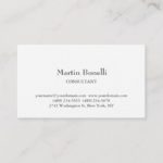 Linen Unique Classical Simple White Business Card